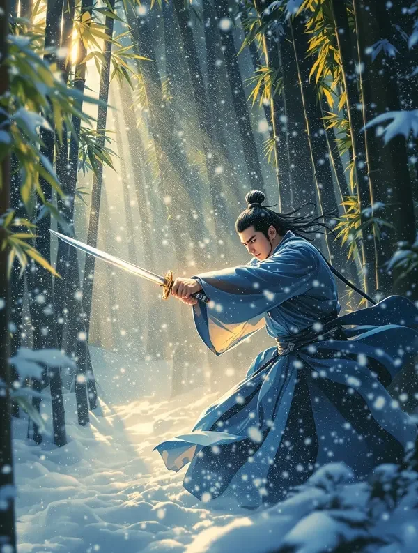 一剑霜寒十四州短剧封面，古装题材